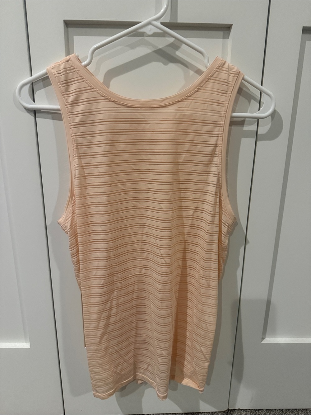 lululemon athletica Peach Striped Sleeveless Tank